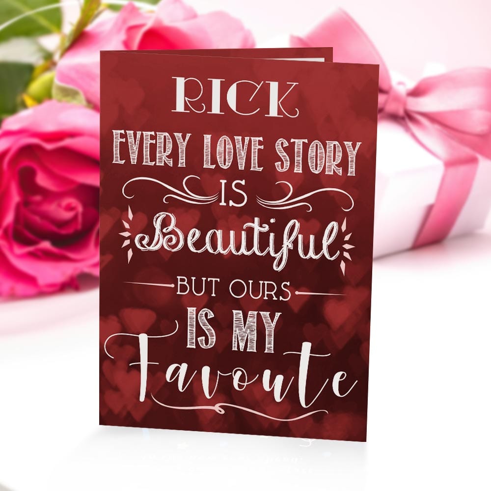 Custom Valentine's Day Card Love Quotes Valentines Cards Gifts For Girlfriend Boyfriend - Image 2