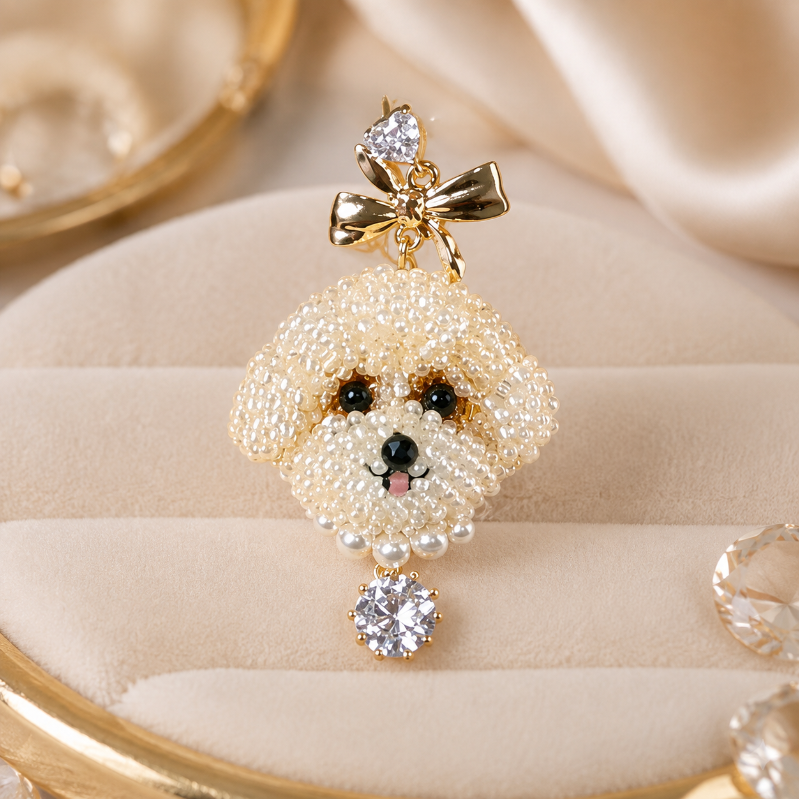 Custom DIY Beaded Pet Portrait Ornaments Personalized Dog Cat Photo Handcrafted Ornaments Gift - Image 2