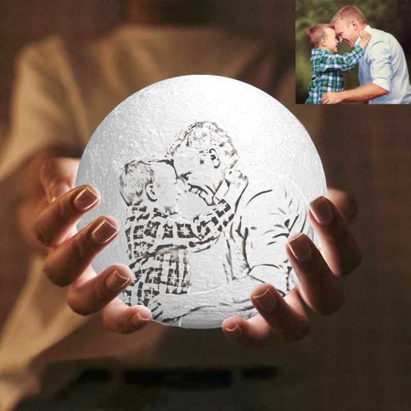 Father’s Day Gift Moon Lamp Gift For Dad – Touch Two Colors (10-20cm)