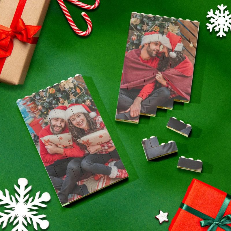Christmas Gifts Personalized Brick Rectangle Building Photo Block Spotify Code Custom Text Frame