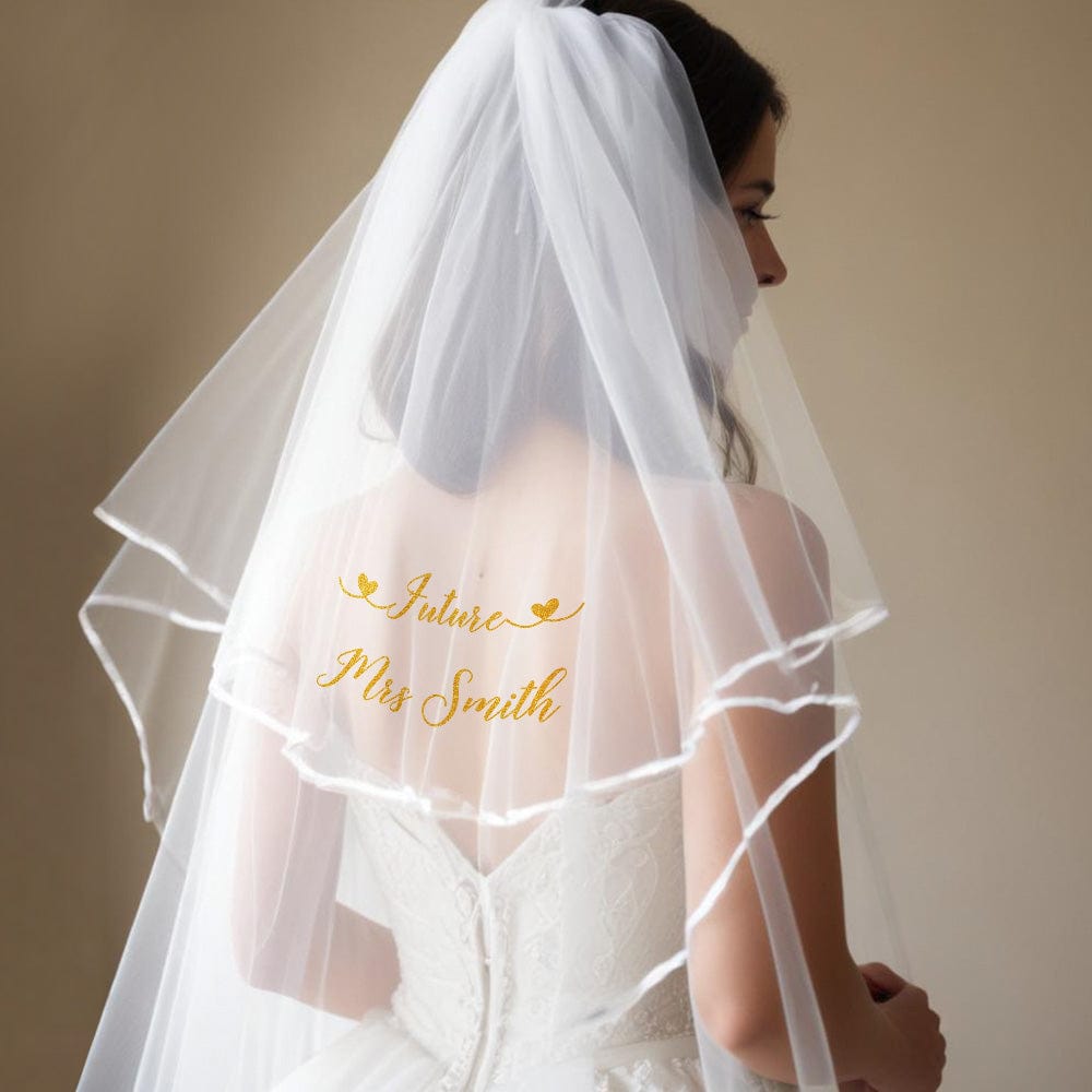 Personalized Bride Veil Sash Set Bride to be Veil Hen Party Accessories - Image 2