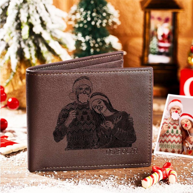 Custom Photo Engraved Wallet Gift For Christmas