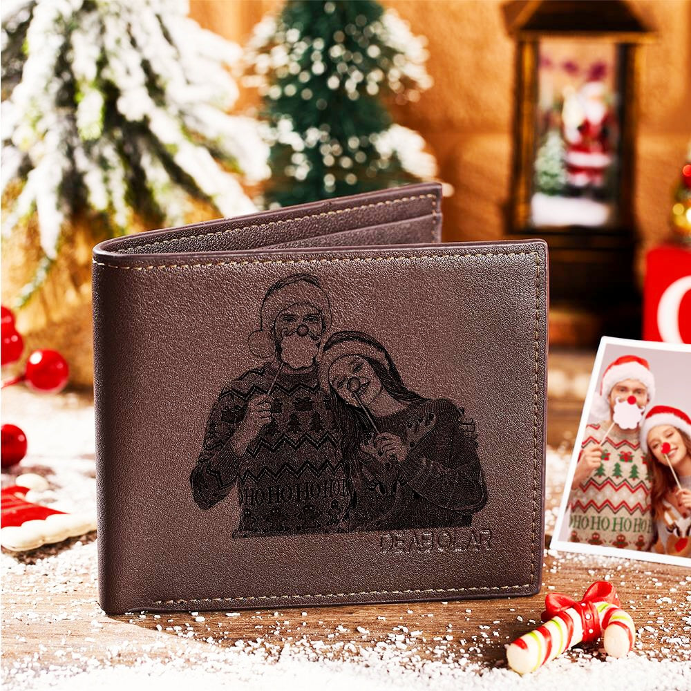 Custom Photo Engraved Wallet Gift For Christmas
