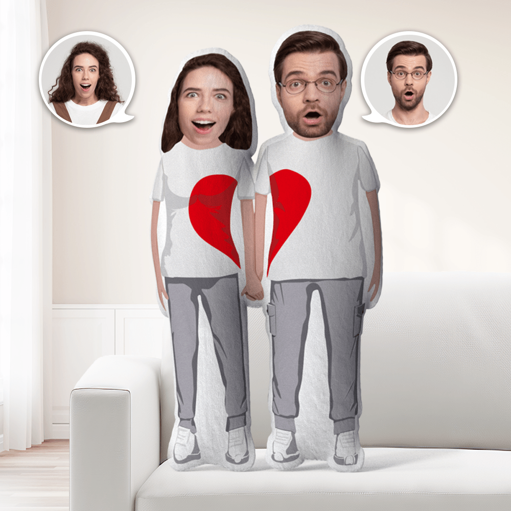 Face Pillow Couple Gifts Custom MiniMe Pillow Personalized Couple Pillow Unique Photo Pillow Love Gifts for Her