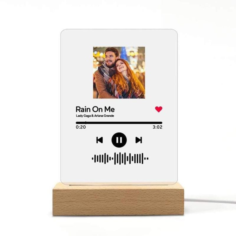 Custom Music Code Plaque Lamp Anniversary Gifts Custom Valentines Day Gifts