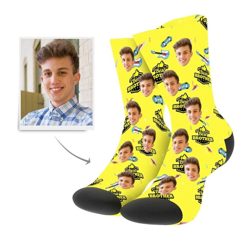 Personalized Photo Socks Brother Face Mash Socks