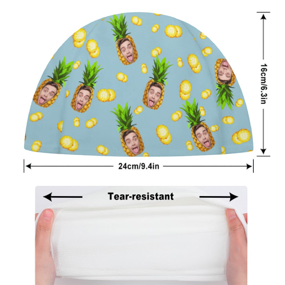 Custom Face Swimming Cap Custom Swimming Cap Pineapple Swim Caps Unisex - Image 4