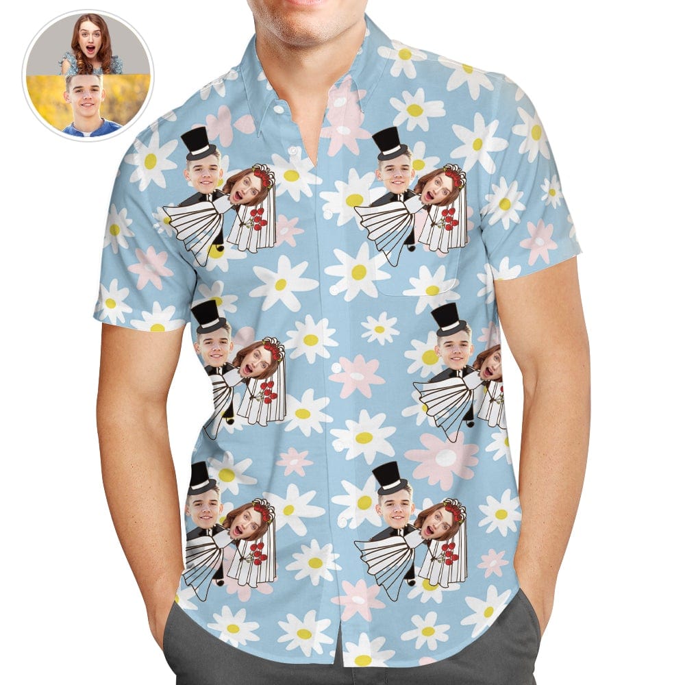Custom Hawaiian Shirts With Face Valentine's Day Gift for Him - Image 2