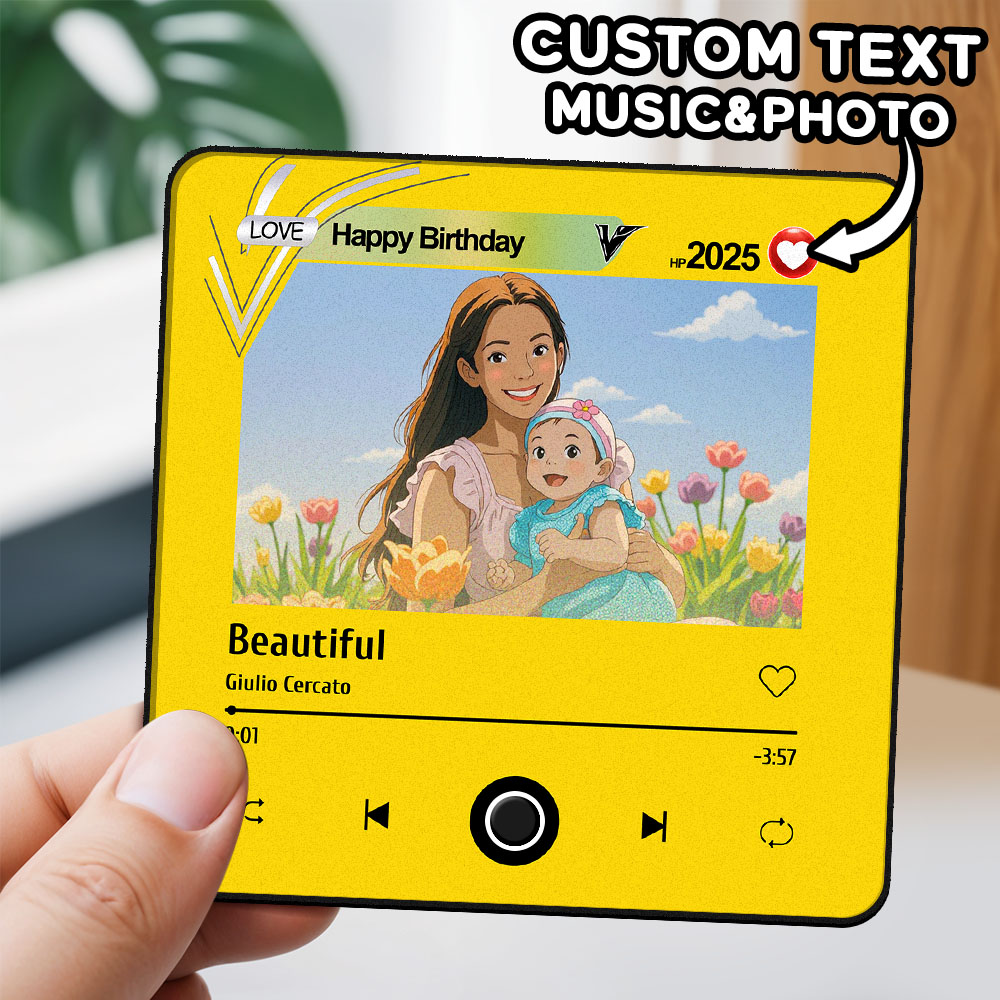 Custom Cartoon Photo Fridge Magnet Music Can Be Played Without Cell Phone Music Photo Fridge Magnet for LoverUS