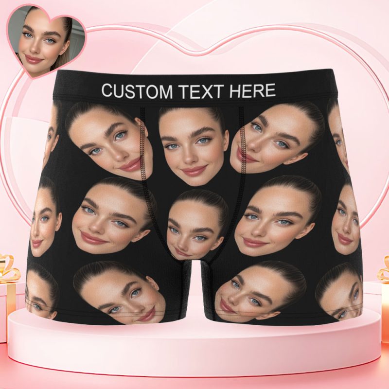 Custom Big Face Boxer Personalized Boxer Briefs for Boyfriend