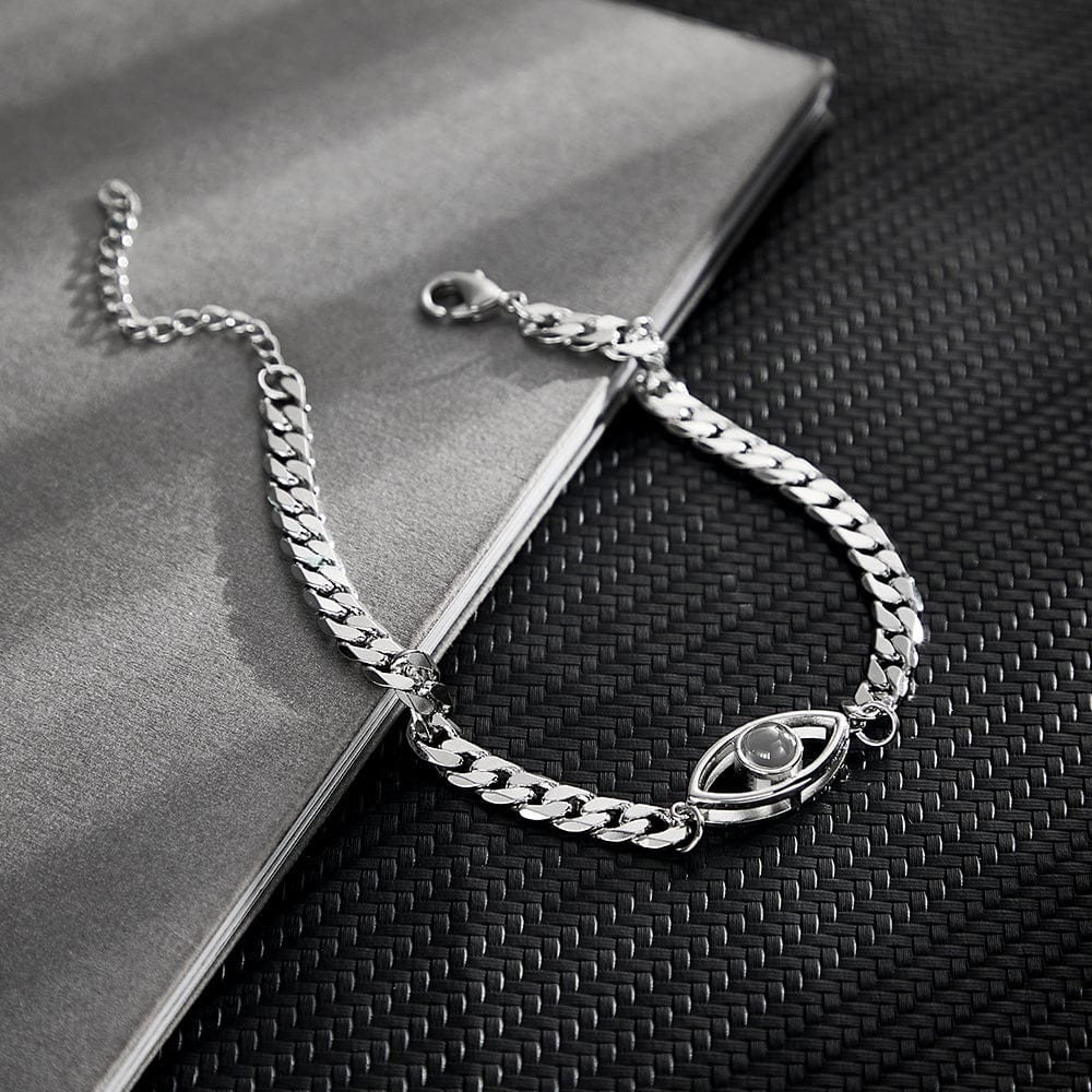 Custom Projection Bracelet Cuban Chain Metal Gift - Image 2