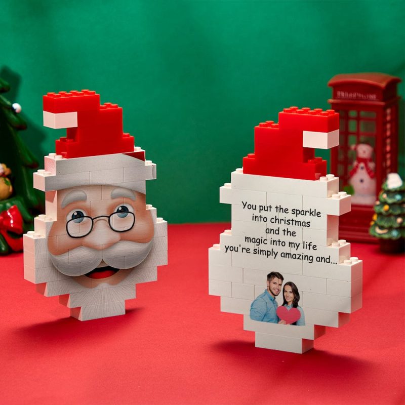 Personalised Santa Claus Building Brick Custom Photo Block Brick Puzzles Gifts