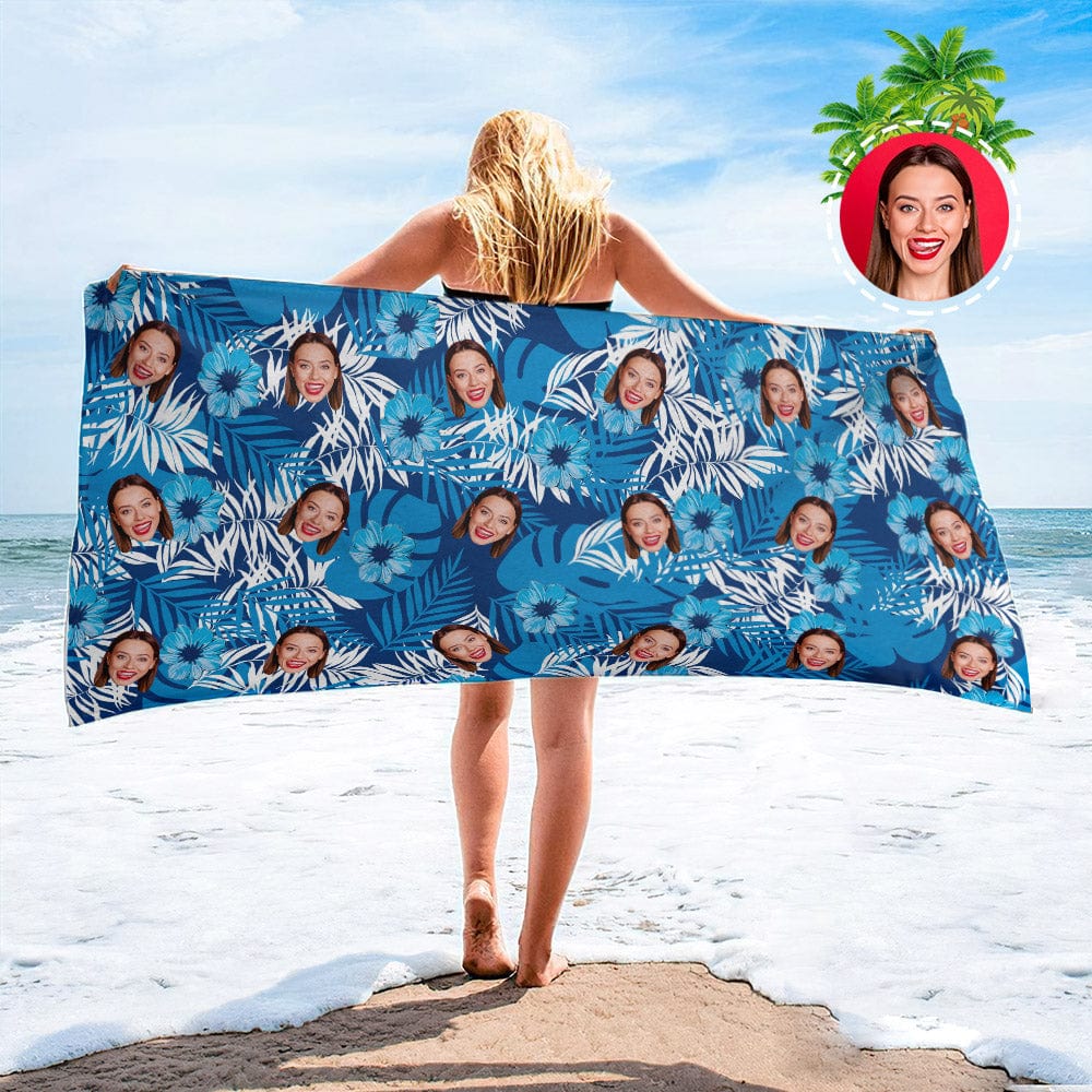 Personalized Beach Towels with Photo Custom Mountains Beach Towel - Image 5