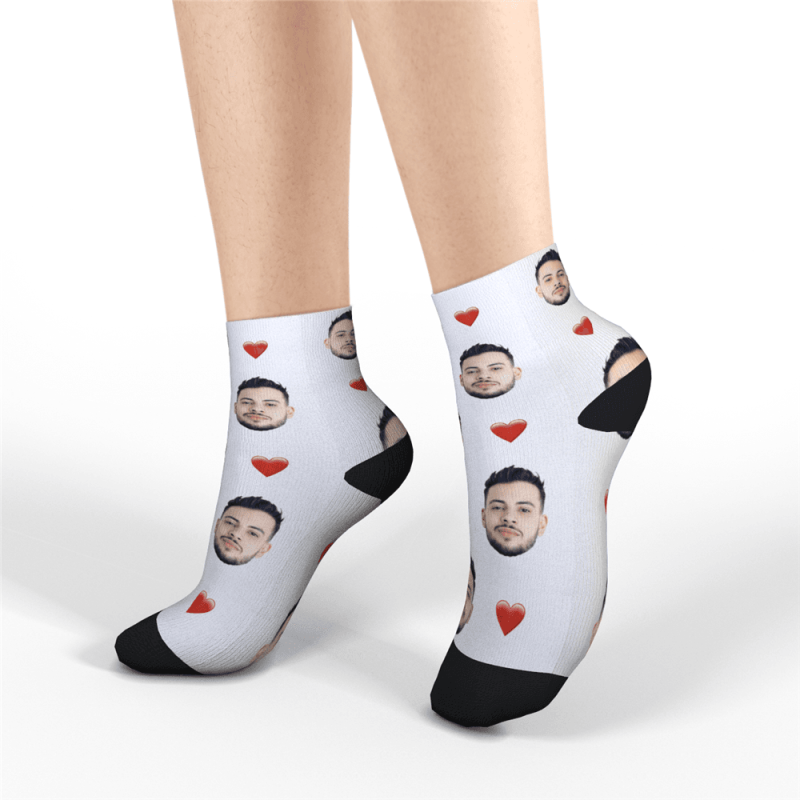 Custom Quarter Socks Heart