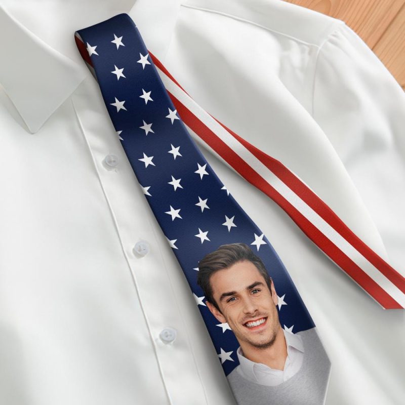 July 4th Gifts Independence Day Gift Personalized Tie