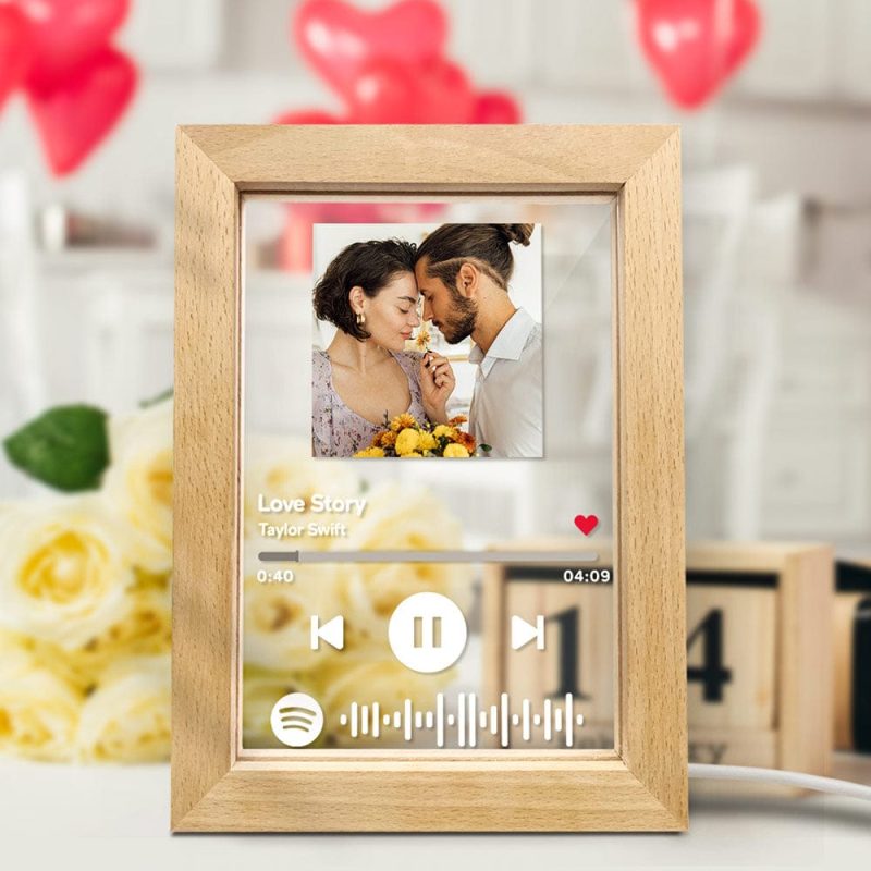 Valentine’s Day Gifts Light Up Photo Frame Custom Picture Frame Night Light Gifts
