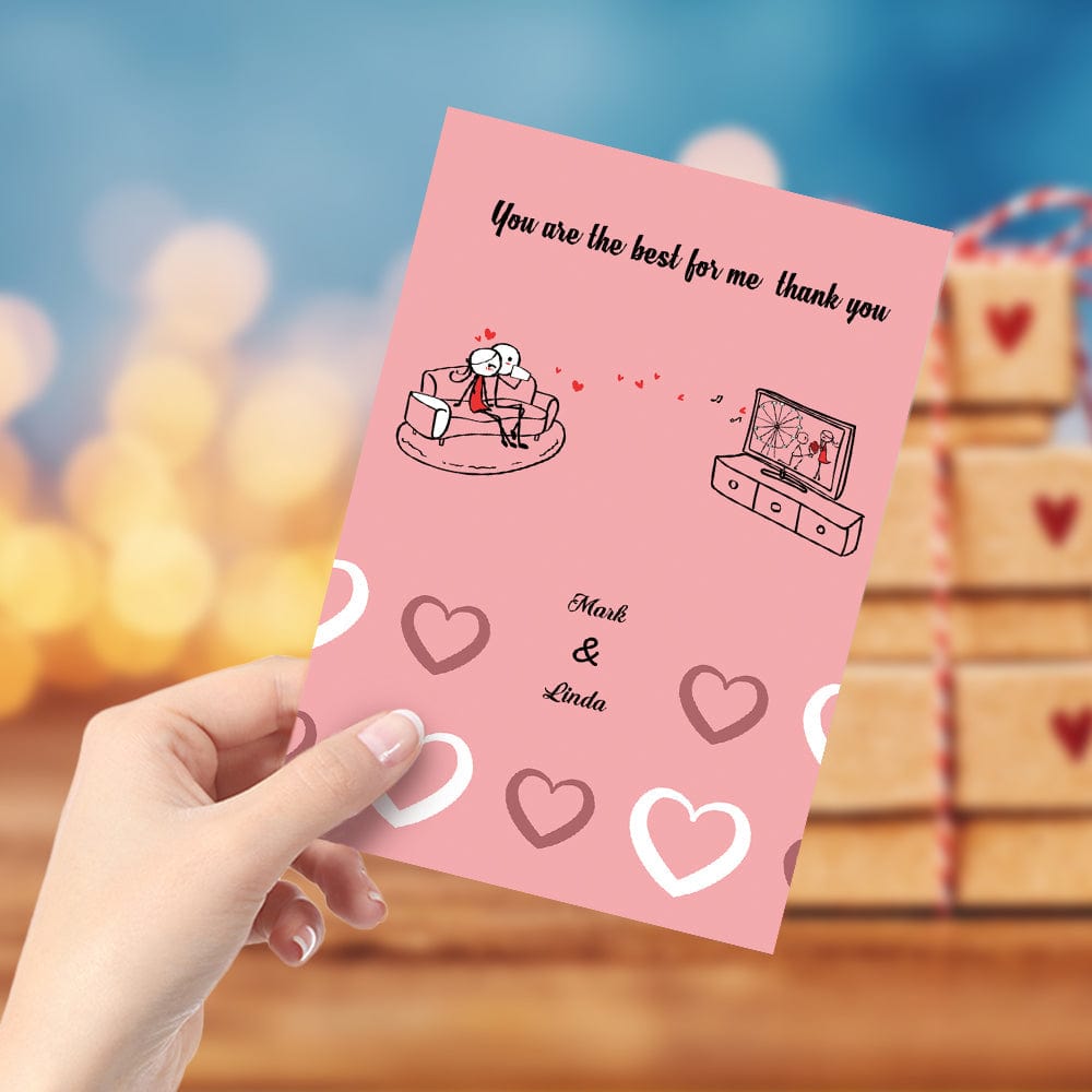 Custom Greeting Card You Are the Best for Me Gifts for Her - Image 2