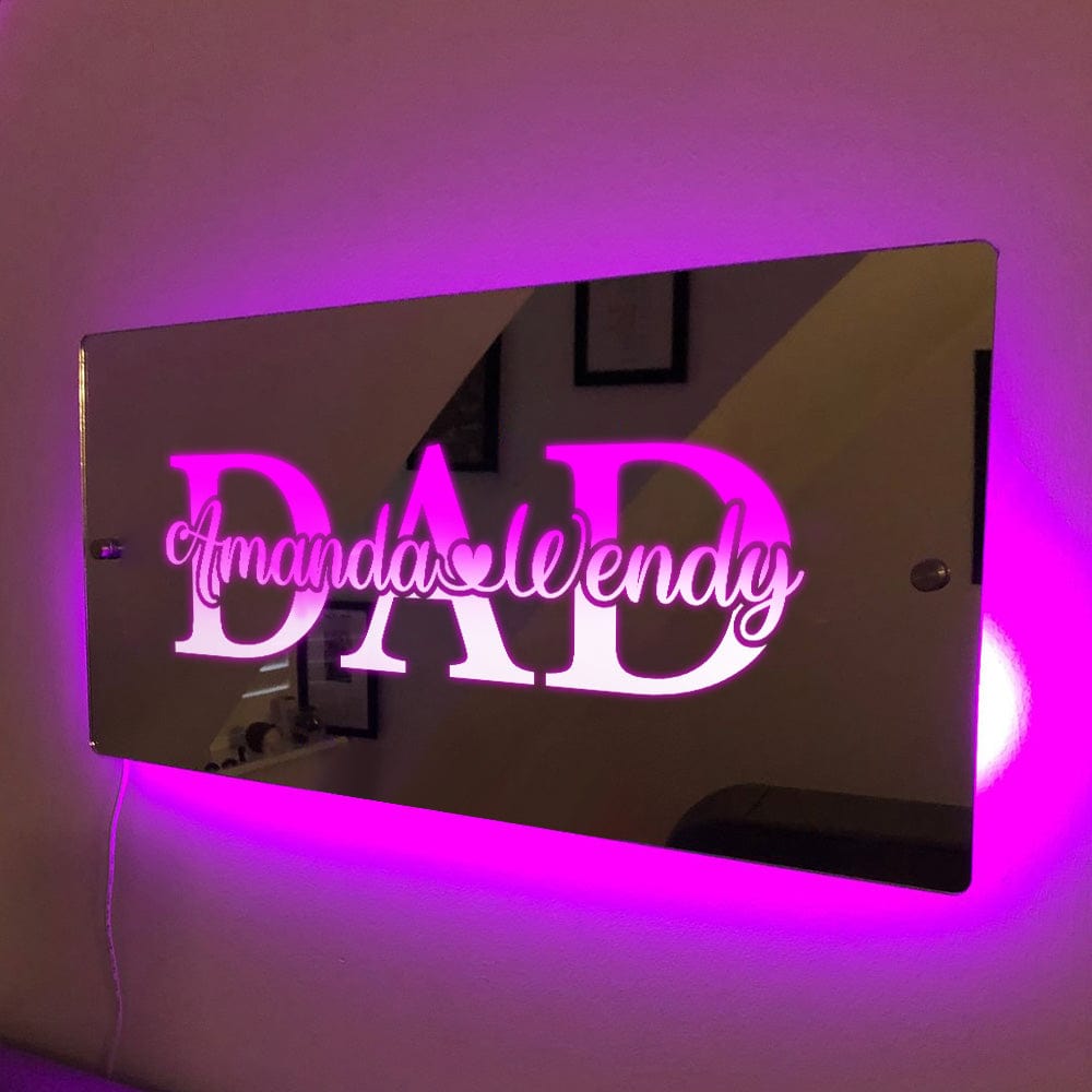 Custom Name Mirror Light Father's Day Creative Gift - Image 2
