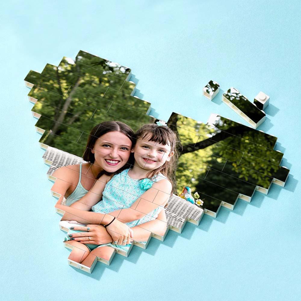 Custom Spotify Code Building Brick Personalized Photo and Text Block Heart Shape for Mother's Day Gifts - Image 2