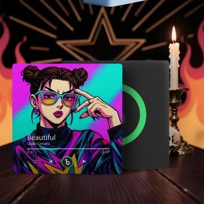 Custom Anime-style Music Fridge Magnet and Photo with Colorful Frame Music Wall Photo Sticker Music Movement That Can Be Played
