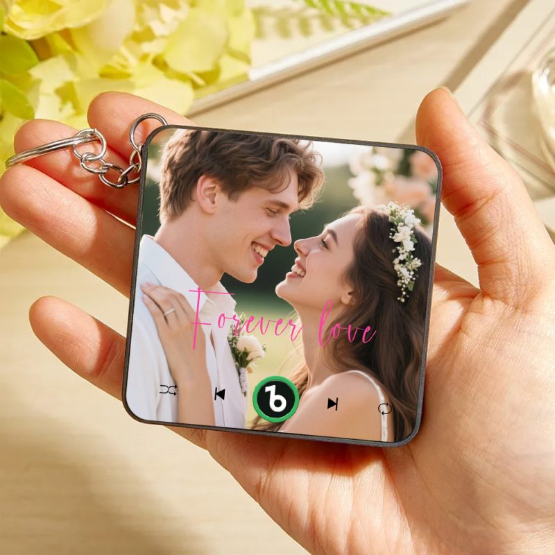 Custom Music Mini Fridge Magnet Keychain Gifts for Her Personalized Photo Gifts for Couple Unique Gift for Anniversary Gift