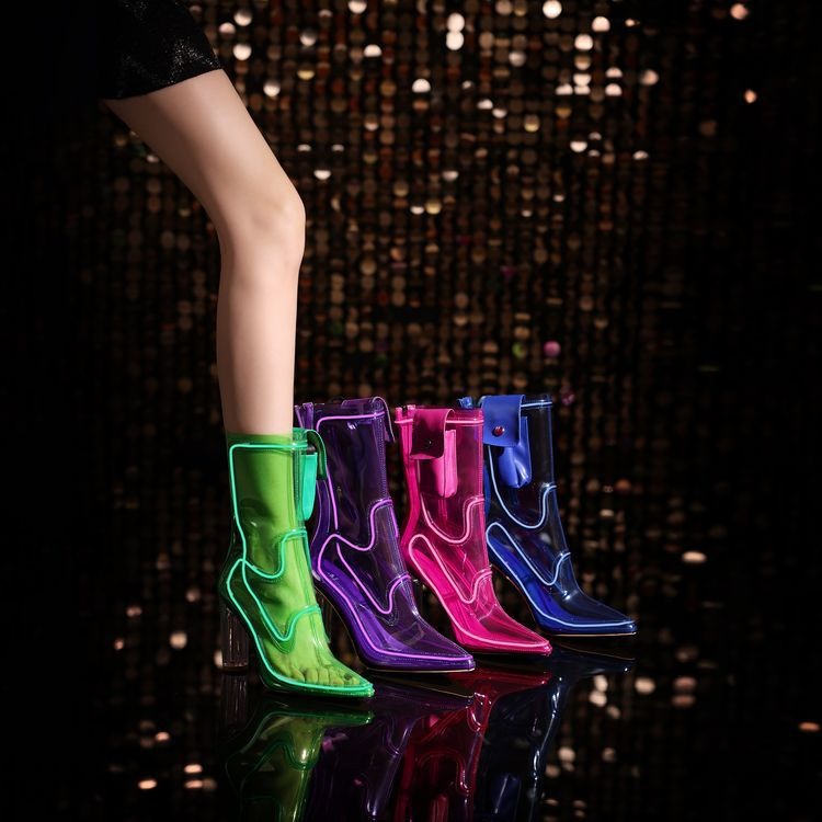 LED Cowboy Boots – Light Up Heeled Party Boots for Halloween & Festivals | Unisex