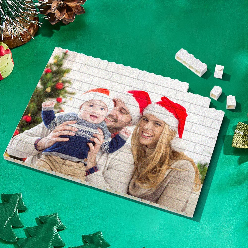 Christmas Gifts Custom Building Brick Photo Block Square Shape Puzzle Gift For Christmas