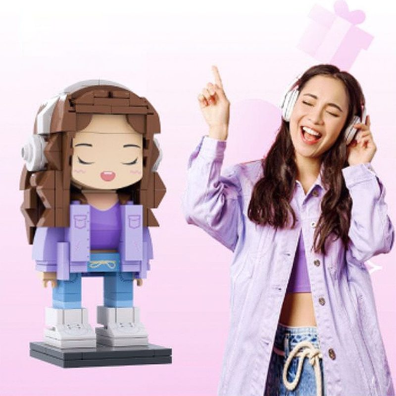 Full Body Customizable 1 Person Custom Brick Figures Small Particle Block Toy Creative Gifts for Her