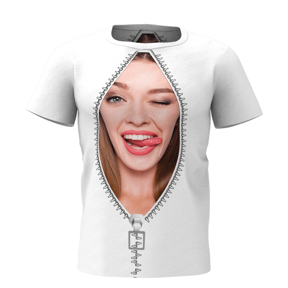 Girlfriend Face T-shirt Gift Custom Faces T-shirt - Image 2