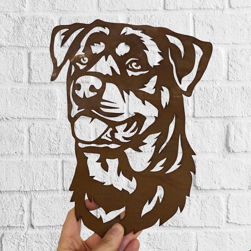 Dog Metal Wall Art Hanging Home Decor Beauceron Puppy Pet