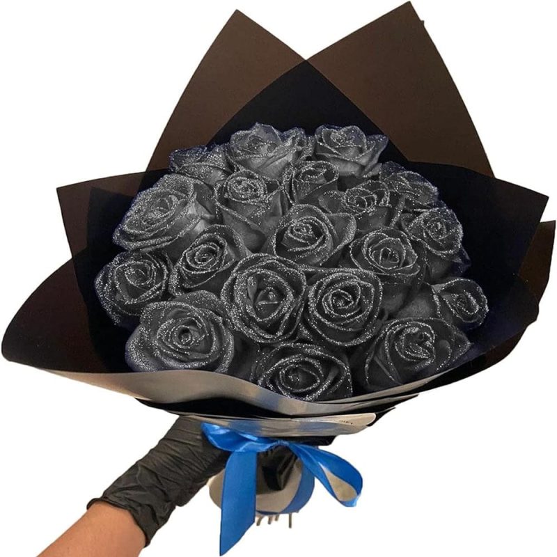 Glitter Rose Bouquet Best Anniversary Flower Gifts for Her