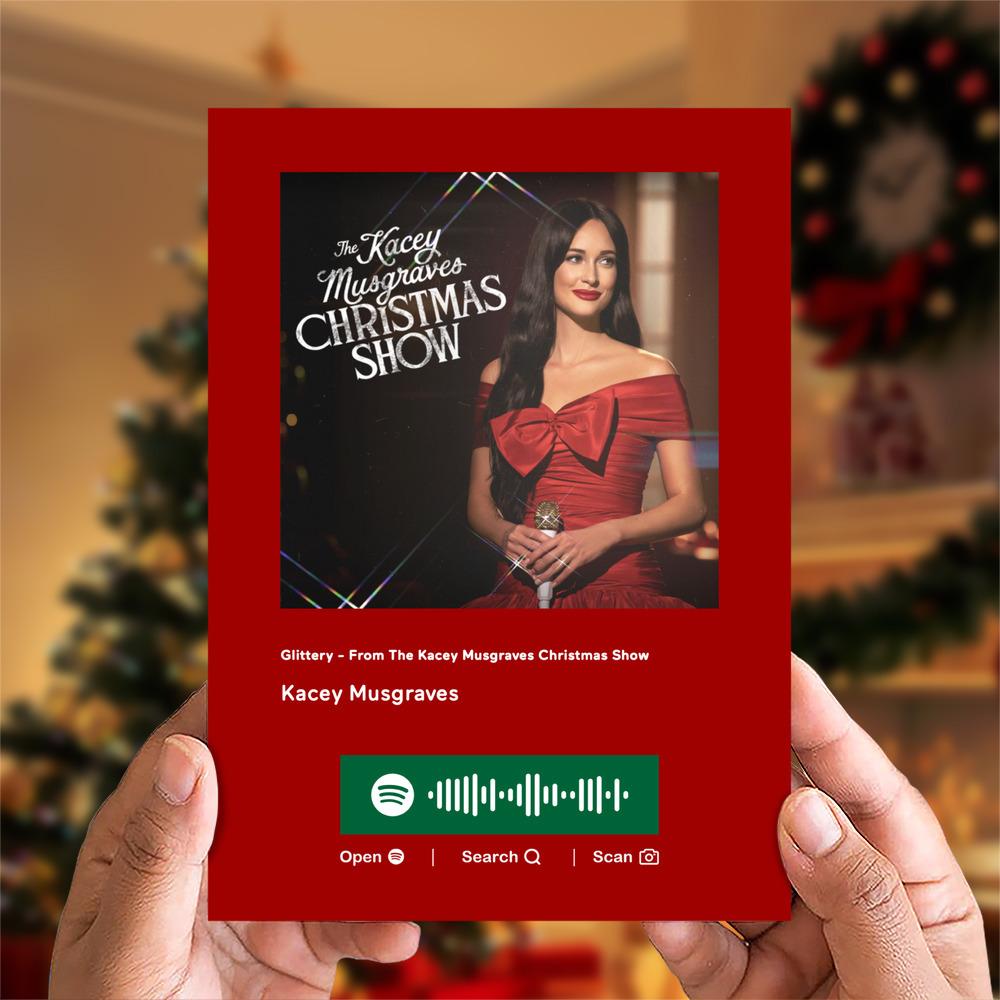 Glittery - From The Kacey Musgraves Christmas Show Spotify Code Music Greeting Card - Image 3