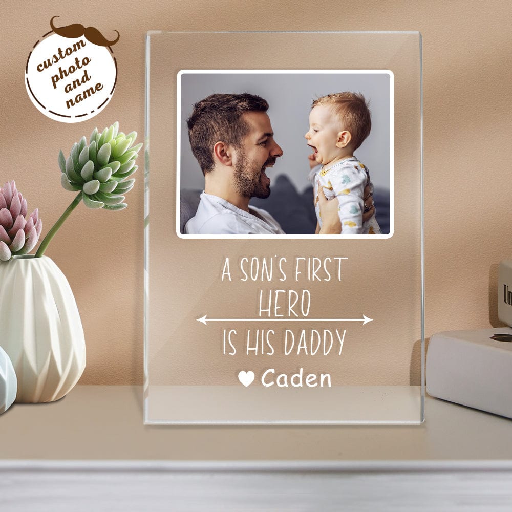 Custom Night Light Name and Photo Plastic Base Night Light Gift for Father's Day - Image 2