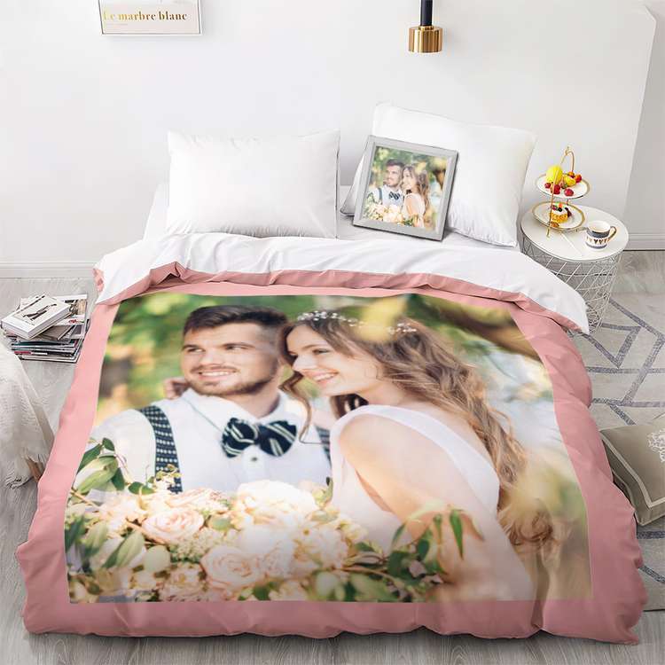 Photo Duvet Cover Customized Bed Sheet Gifts for Her