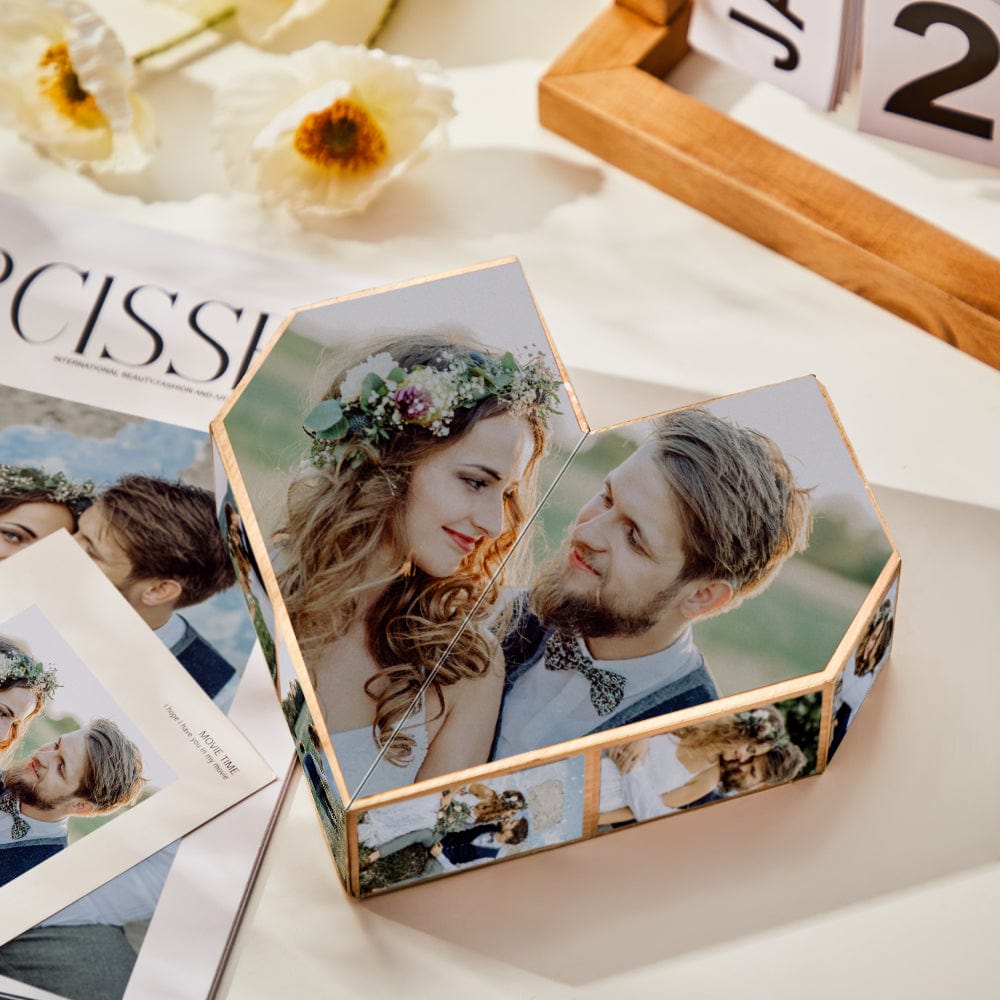 Custom Photo Rubic's Cube Multiphoto Colorful Rubic's Cube Wooden Wedding Gifts For Couple - Image 2