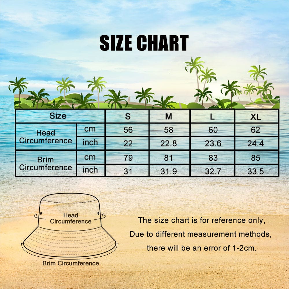 Personalized Face Funny Hawaiian Style Bucket Hat Double-Side-Wear Outdoors Sun Cap - Image 5