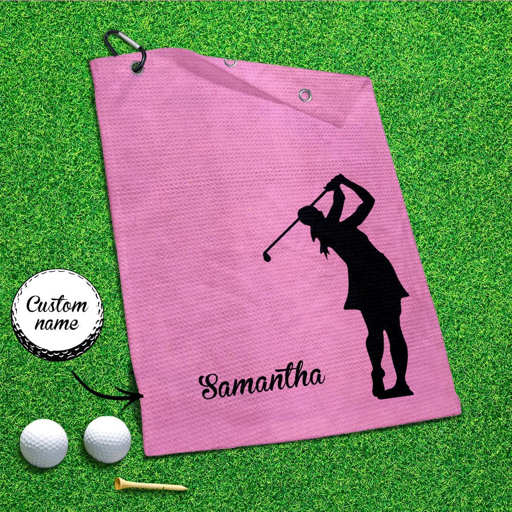 Personalised Golf Towel With Names Golf Gifts for Her - Image 2