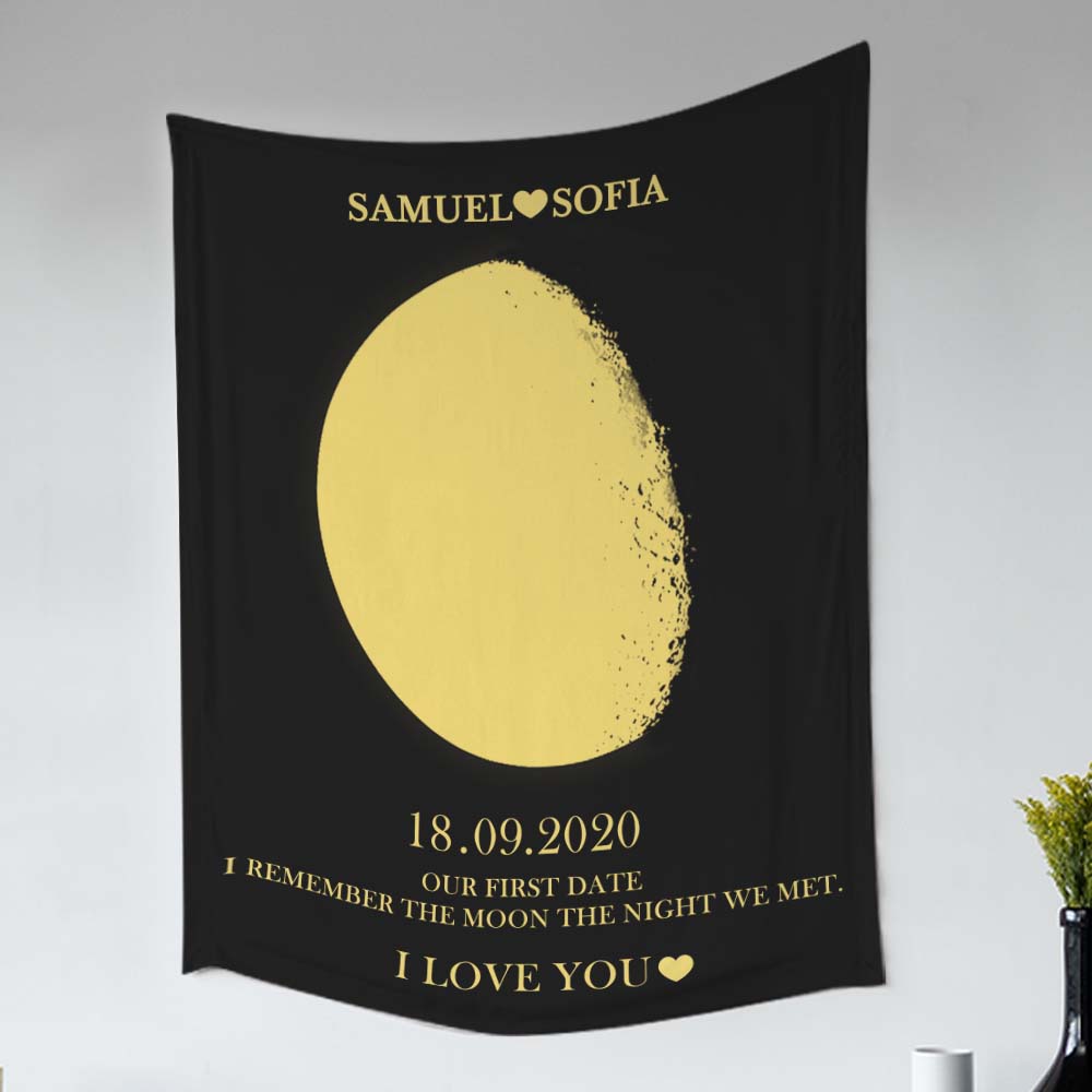 Personalised Moon Phase Tapestry Gifts for Her Home Wall Decor - Image 2