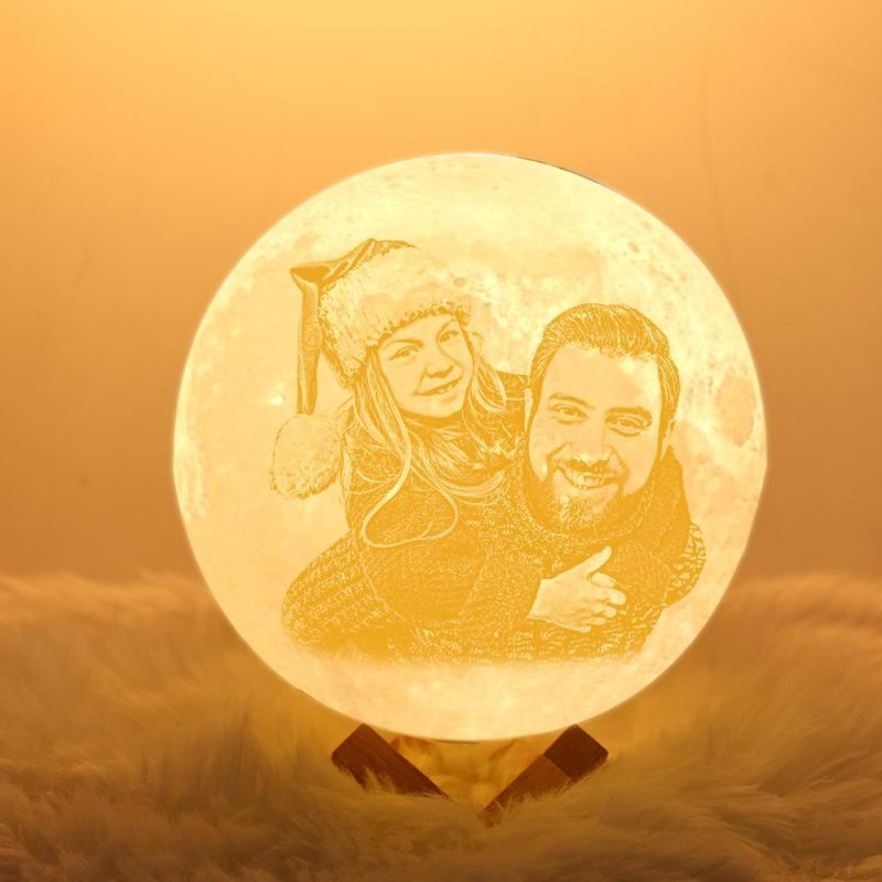 Christmas Gift Moon Lamp – Touch Two Colors (10-20cm) Gift For Kids