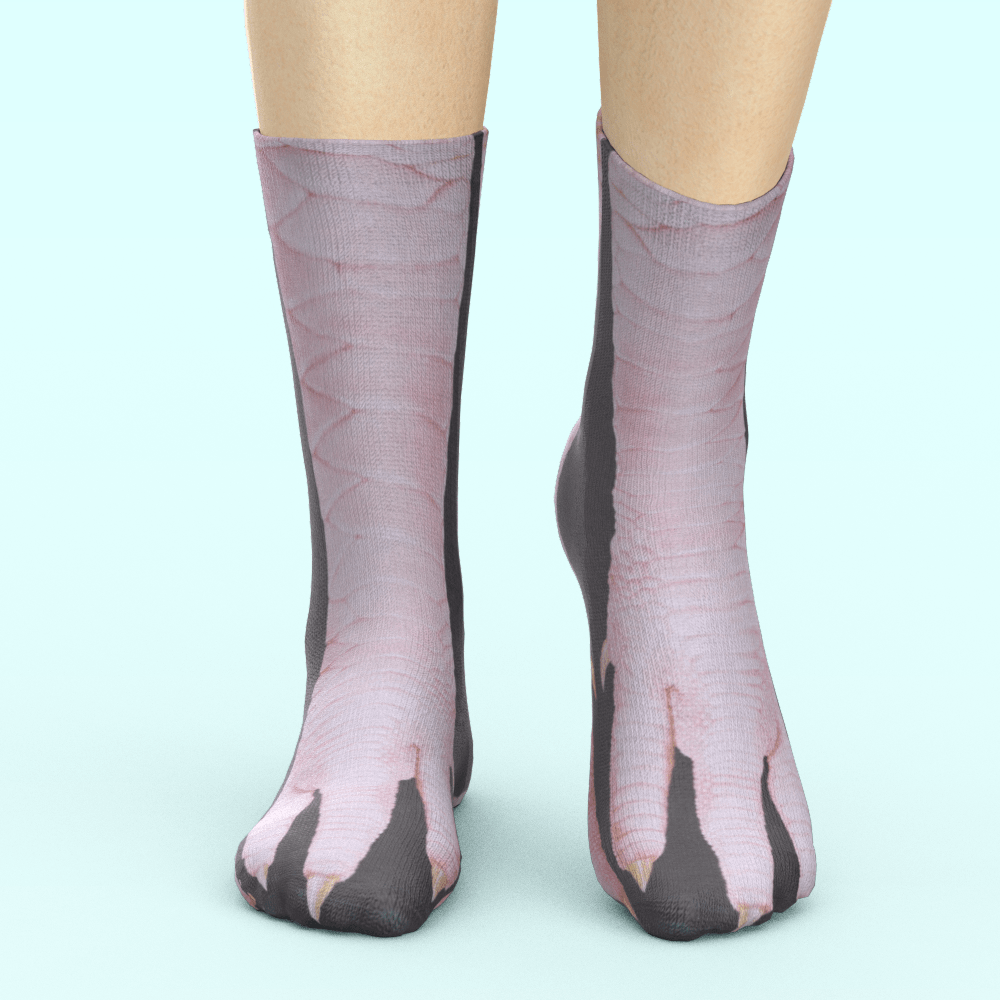 Funny 3D Print Animal Socks Feet Socks Funny Socks Gifts - Chicken Claw