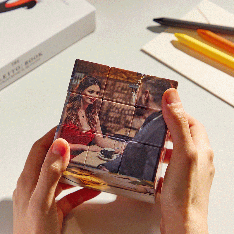 Custom Photo Cube Creative Pen Holder Makeup Brush Holder Home Gifts