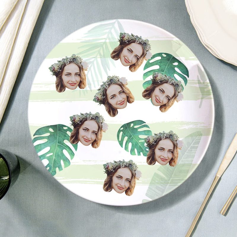 Photo Plates Personalized Ceramic Dinner Plate Wedding Gifts For Her