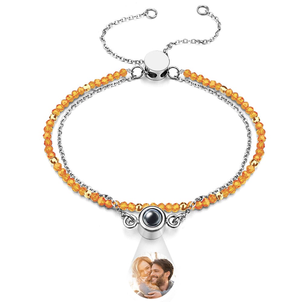 Personalized Photo Projection Crystal Double Layers Bracelet - Image 5