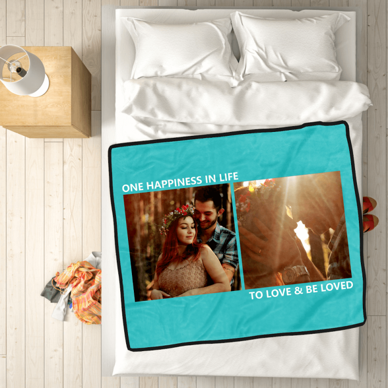 Personalized Photo Blankets with 2 Photos