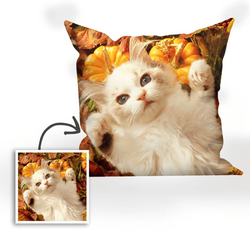 Cat Memorial Gift Photo Pillow