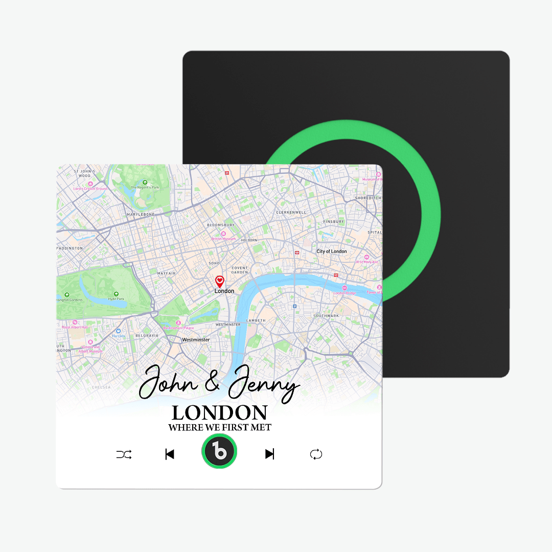 Custom Music Fridge Magnet Upgraded Fridge Magnets with Map Gifts for Her Where We First Met
