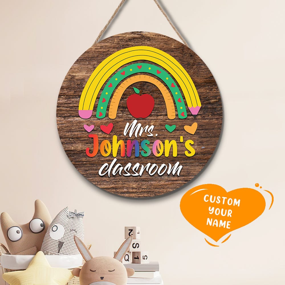 Teacher Appreciation Gifts Custom Teacher Name Sign for Door - Image 2
