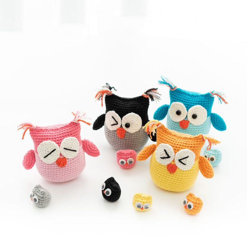 DIY Crafts Crochet Kit for Cartoon Animal Owl Doll Knitting Making Gift for Handicraft Lovers