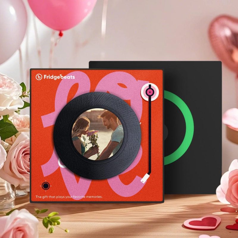 Custom Music & Photo Fridge Magnet Can Customize 1-6 Vinyl and Songs