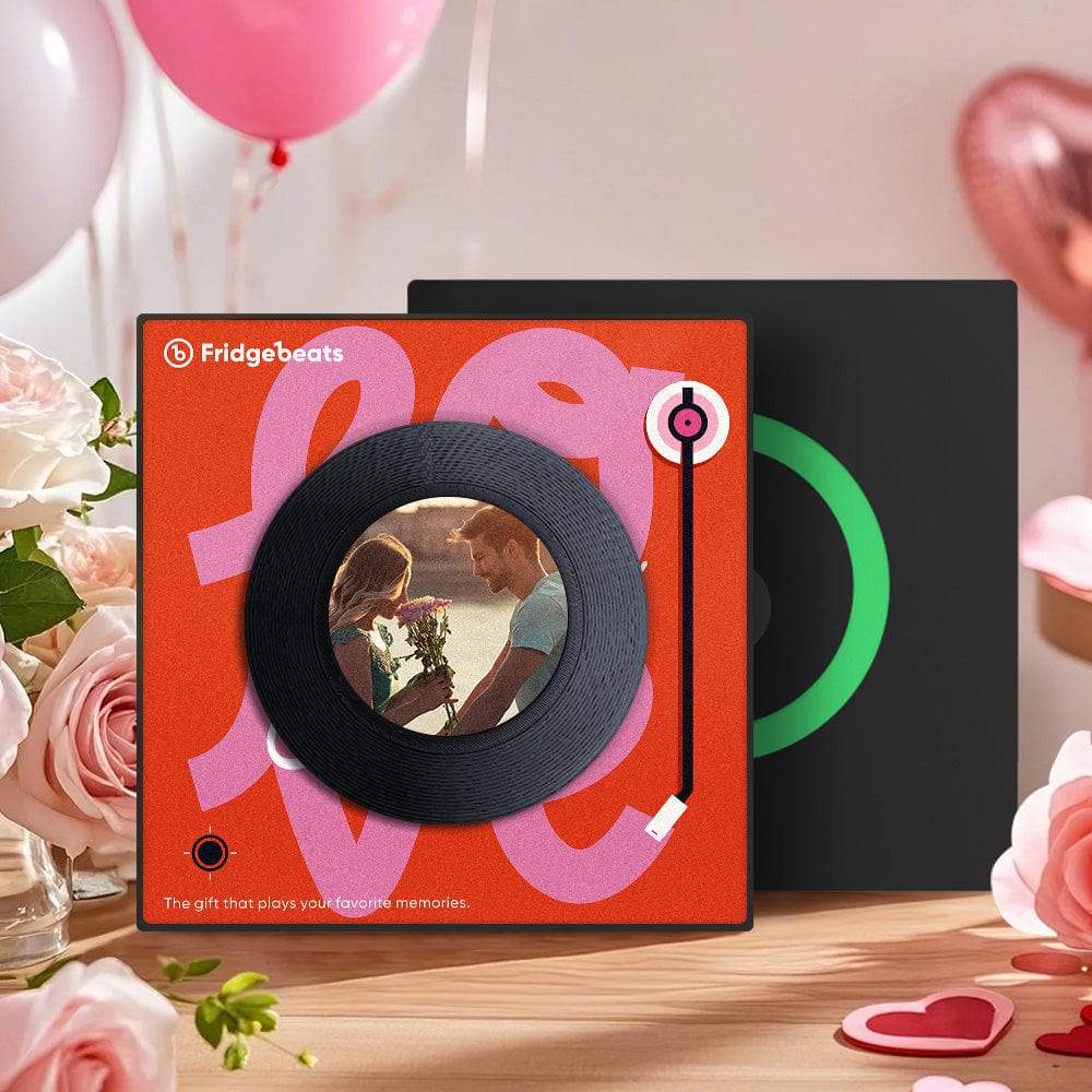 Custom Music & Photo Fridge Magnet Can Customize 1-6 Vinyl and Songs